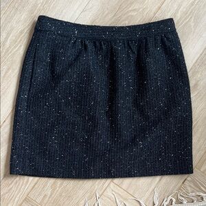 LOFT Black Tweed Mini Skirt